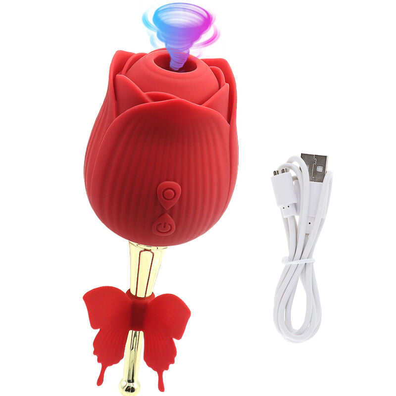 Stimulateur Clitoridien Butterfly Flower Rouge - Armony