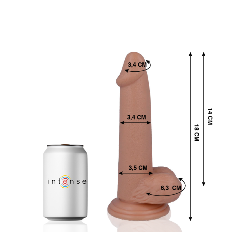 Mr intense - 10 pénis réaliste 18 cm -o- 3.4 cm