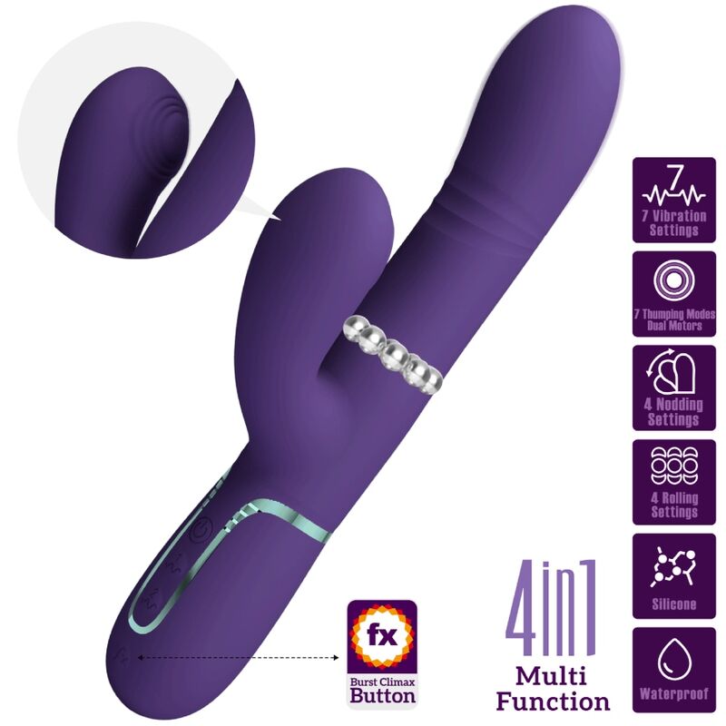 Pretty Love – Vibromasseur Rabbit 7 Modes de Vibration Violet