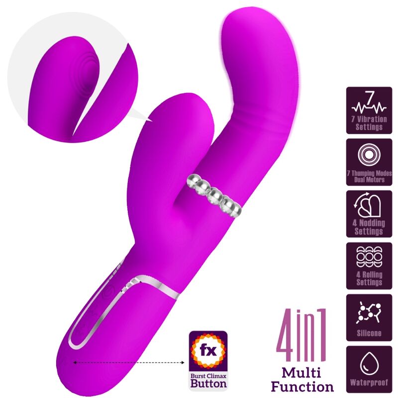 Pretty Love – Vibromasseur Rabbit 7 Modes de Vibration Fuchsia