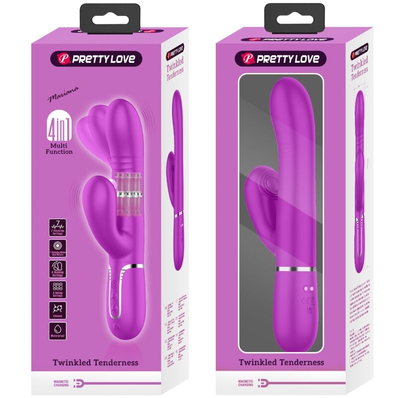 Pretty Love – Vibromasseur Rabbit 7 Modes de Vibration Fuchsia