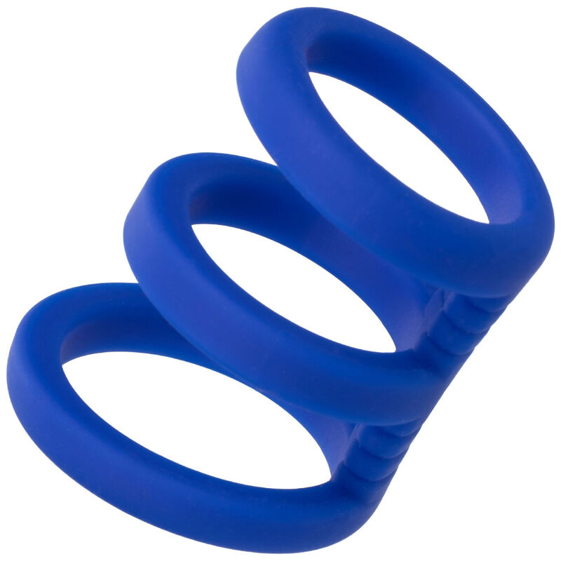 Anneau Pénien Admiral Triple Cage Bleu - CalExotics