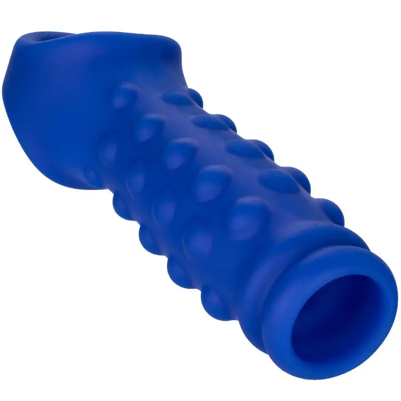 Manchon Admiral Nervuré Silicone Bleu - CalExotics