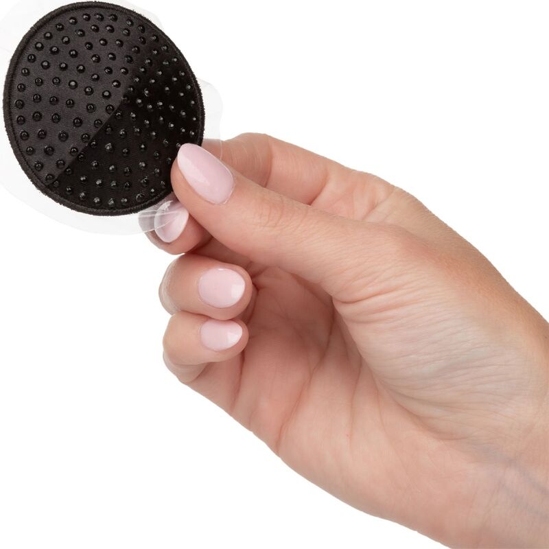 Calexotics Cache tétons Élégants avec Pierres Scintillantes Noir