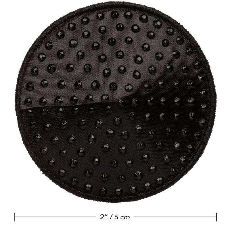 Calexotics Cache tétons Élégants avec Pierres Scintillantes Noir