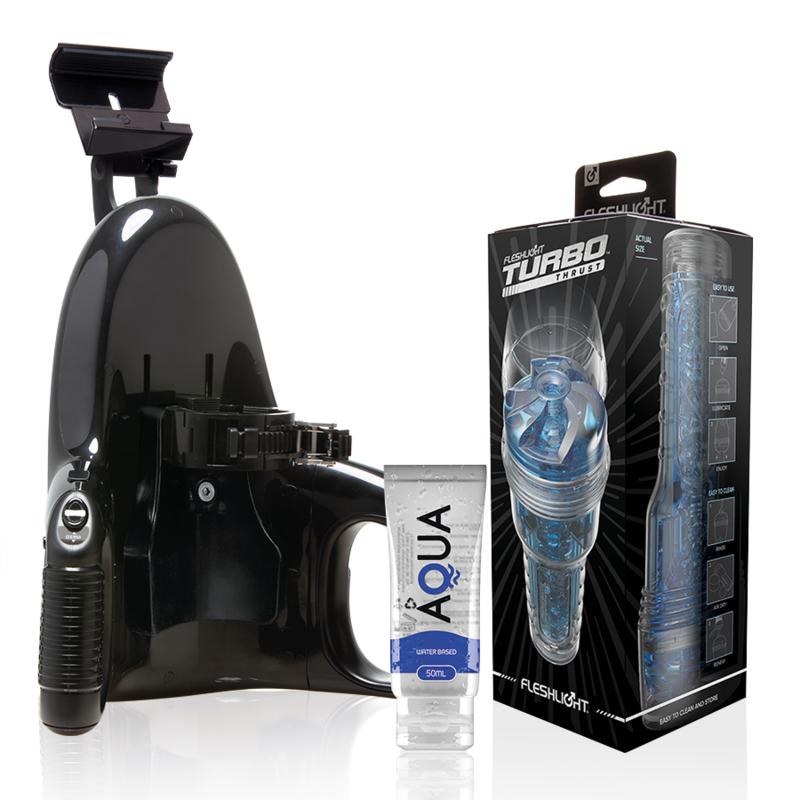 Fleshlight – Pack Masturbateur Automatique + Turbo Thrust Blue + Lubrifiant