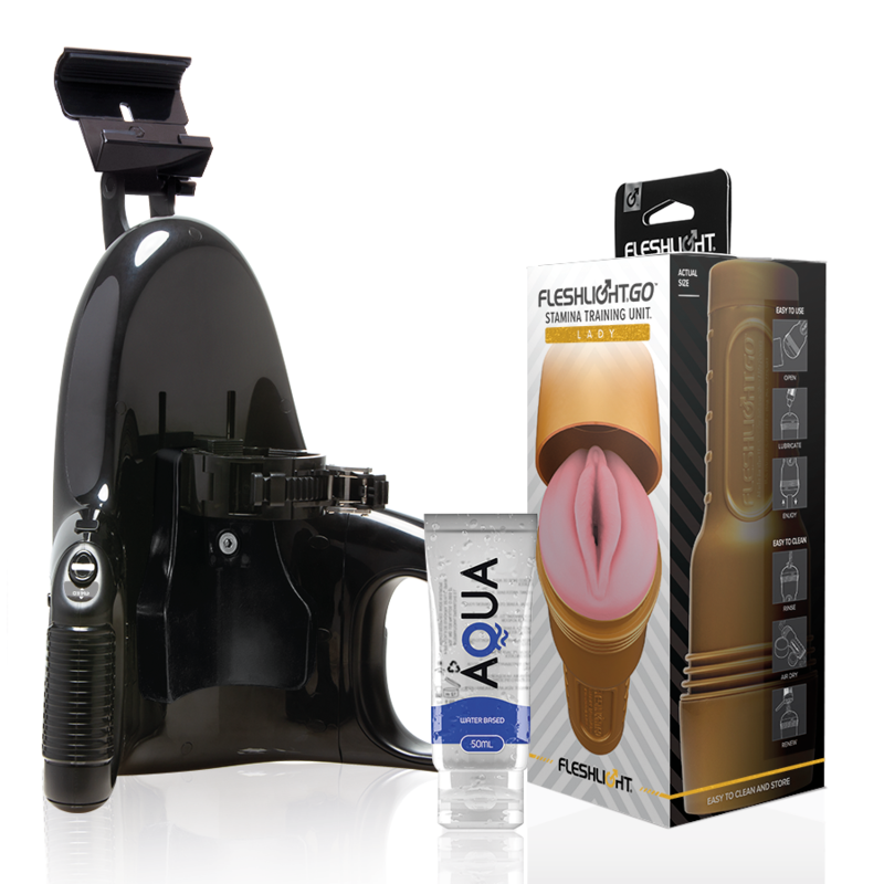 Fleshlight – Pack Masturbateur Automatique + Vagin Go Training Unit + Lubrifiant