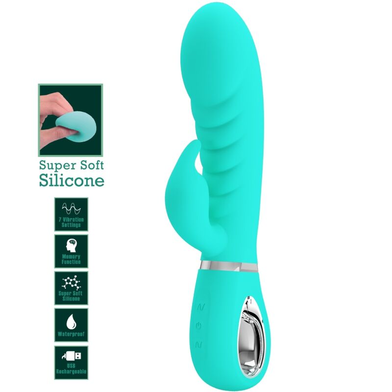 Pretty Love – Vibromasseur Multifonction Point G Prescott Vert Aqua