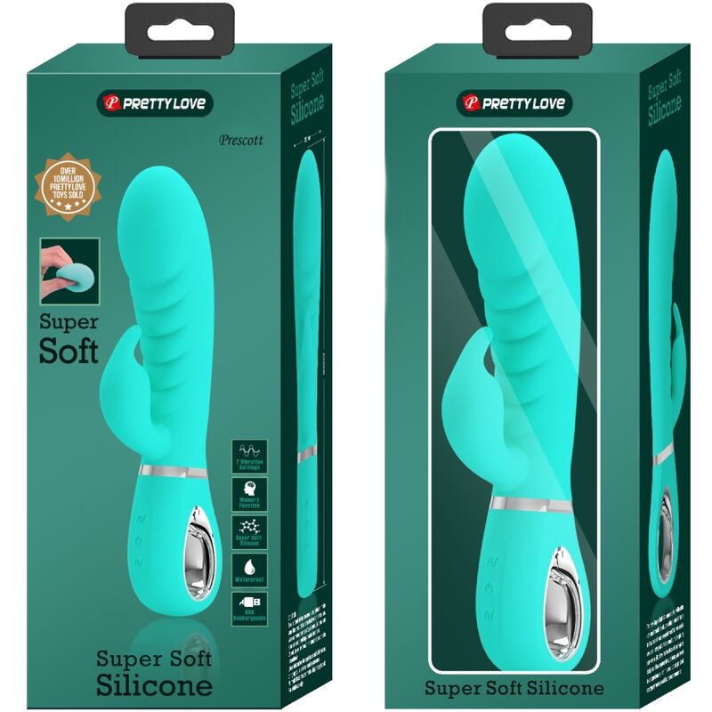 Pretty Love – Vibromasseur Multifonction Point G Prescott Vert Aqua