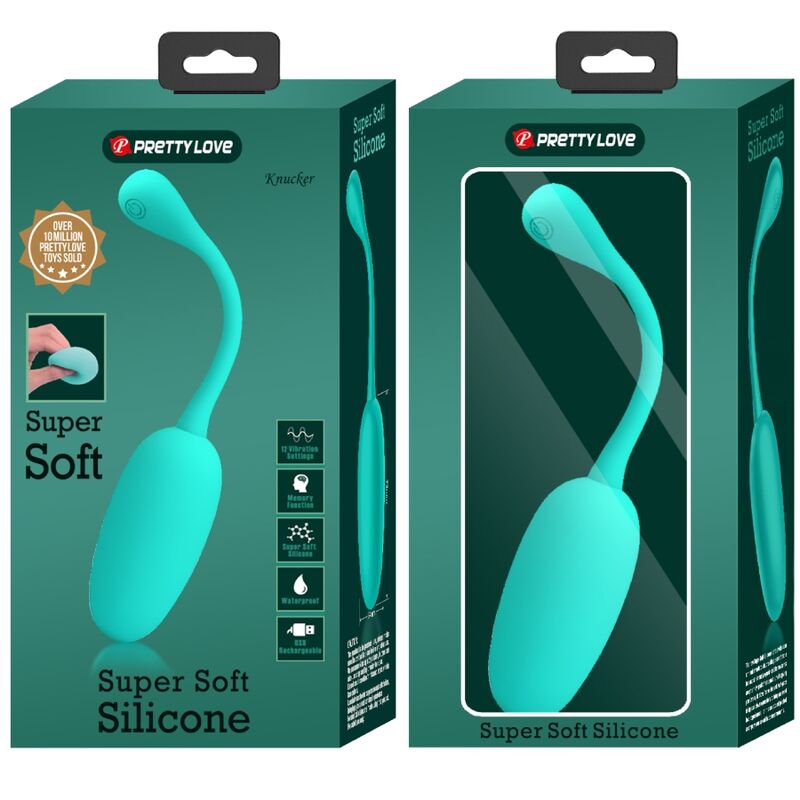 Pretty Love – Oeuf vibrant Rechargeable en silicone – Turquoise