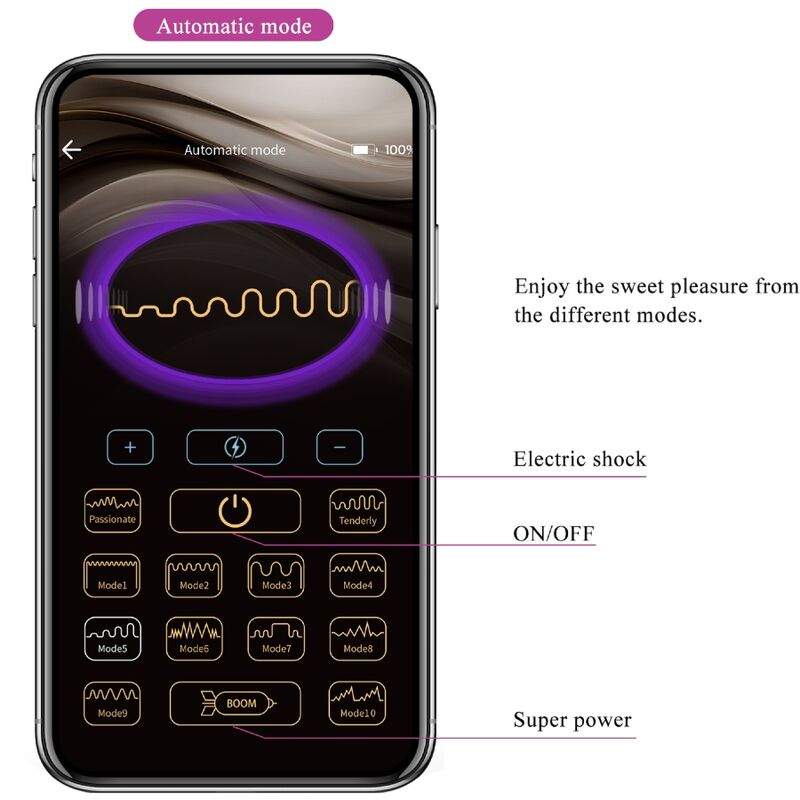 Pretty Love - Plug Anal Connecté et Vibrant avec Application / Violet