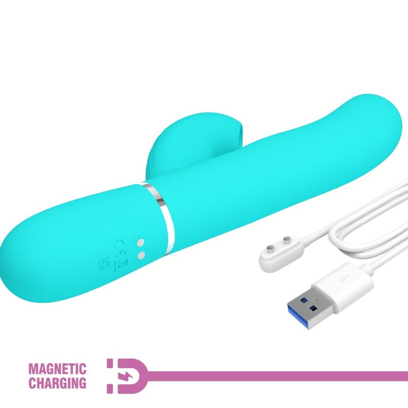 Pretty Love – Vibromasseur Rabbit Stimulateur Point G et Clitoris Bleu