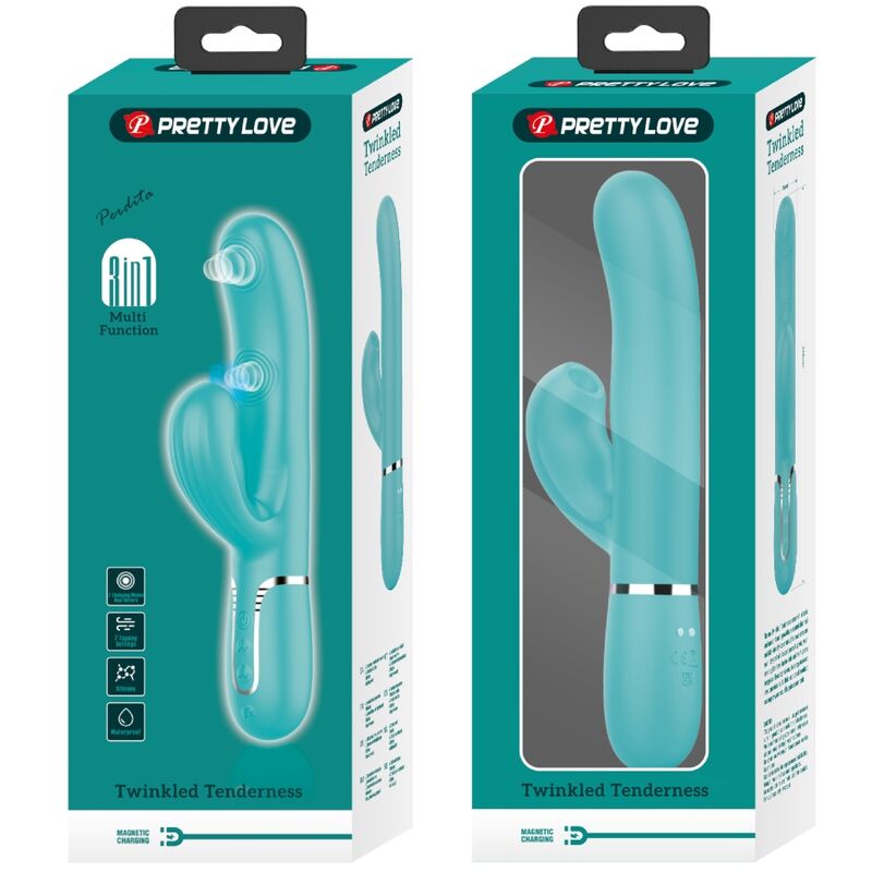 Pretty Love – Vibromasseur Rabbit Stimulateur Point G et Clitoris Bleu
