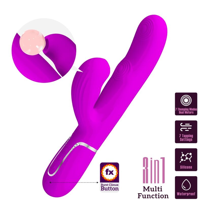 Pretty Love – Vibromasseur Rabbit Stimulateur Point G et Clitoris Violet