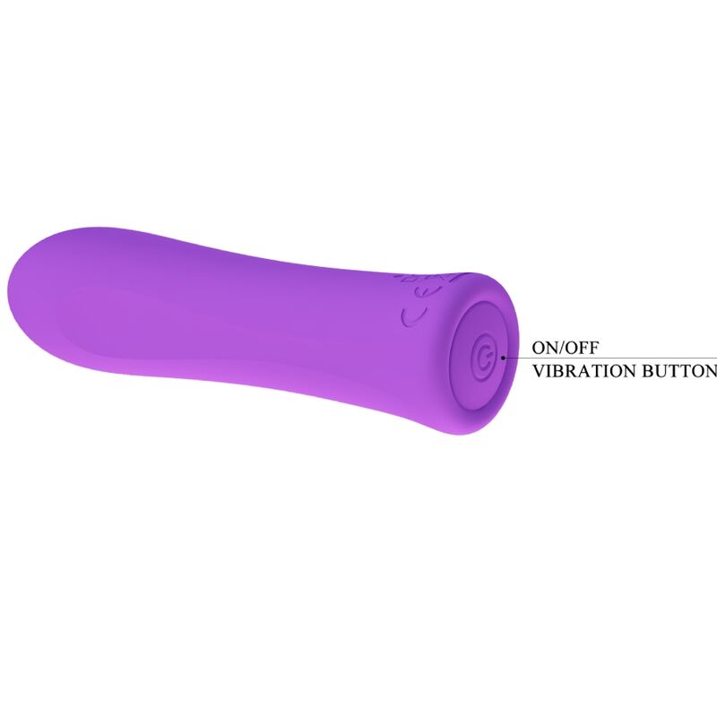 Pretty Love Mini Vibromasseur Alfreda avec 12 Modes de Vibrations en Silicone Violet