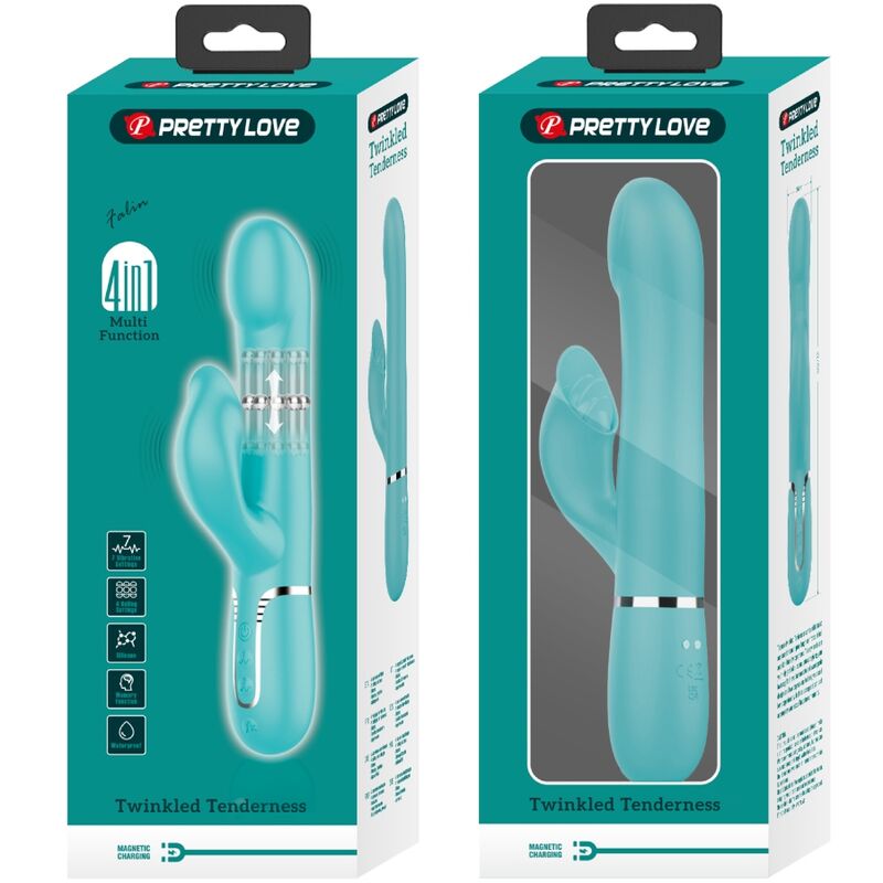 Pretty Love – Vibromasseur Rabbit Coale Multifonction 4 en 1 Violetdre