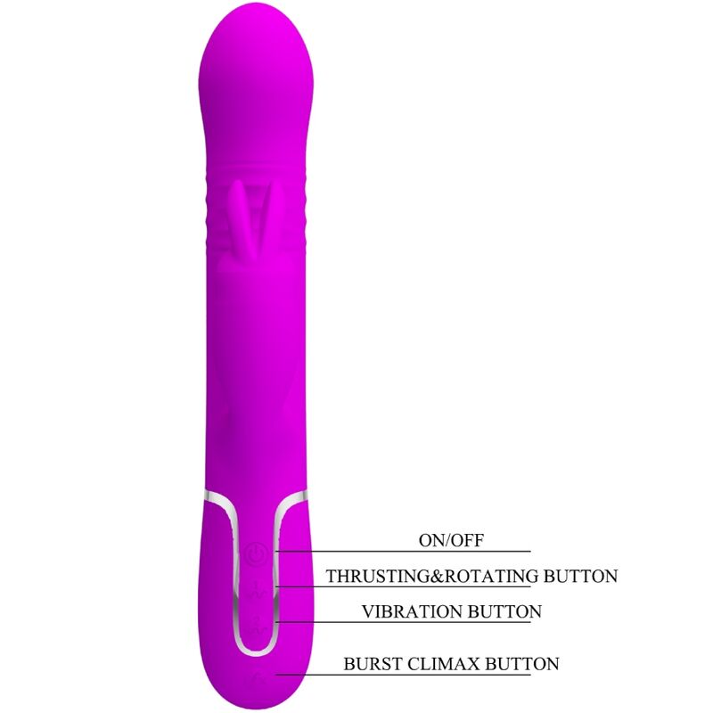 Pretty Love – Vibromasseur Rabbit Coale Multifonction 4 en 1 Violet