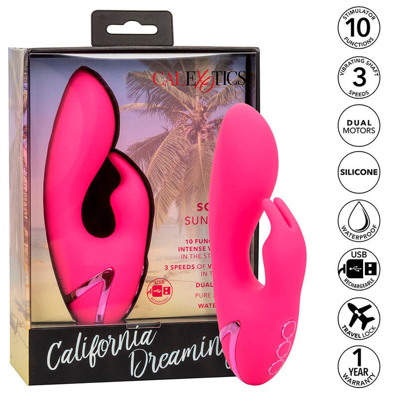 Calexotics – Mini Vibromasseur Rabbit Étanche California Dreaming Sunshine Fuchsia