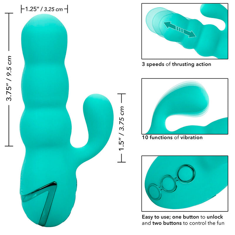 Calexotics - vibrateur del mar diva rabbir aqua green par california dreaming