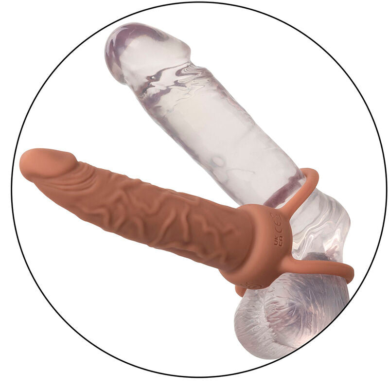 Anneau Vibrant Double Pénétrateur Performance Maxx Brun - CalExotics