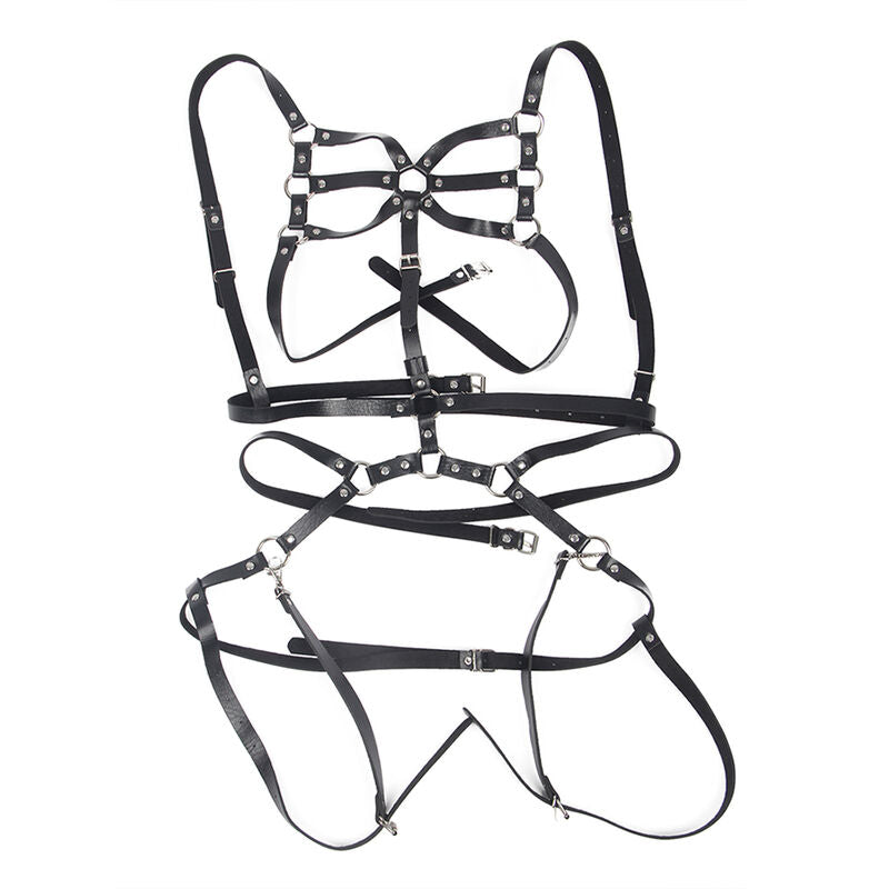 Subblime - harnais corps sangles ajustables cuir noir taille unique