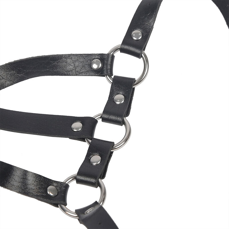 Subblime - harnais corps sangles ajustables cuir noir taille unique