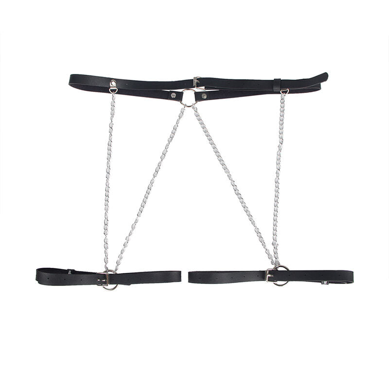 Harnais Ceinture Chaîne Subblime Cuir Noir - Subblime - SUBBLIME FETISH