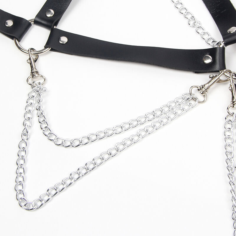 Soutien-Gorge Harnais Étoile Chaînes Noir - Subblime - SUBBLIME FETISH