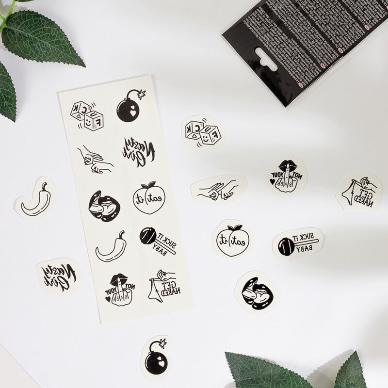 Secret Play - 10 Tatouages Temporaires Spicy Collection