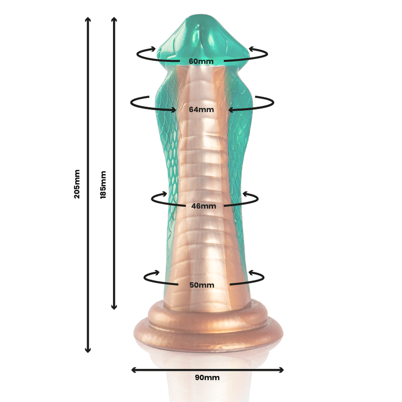 Epic – Gode Python Cobra Vert, Design Écailleux Fantaisie