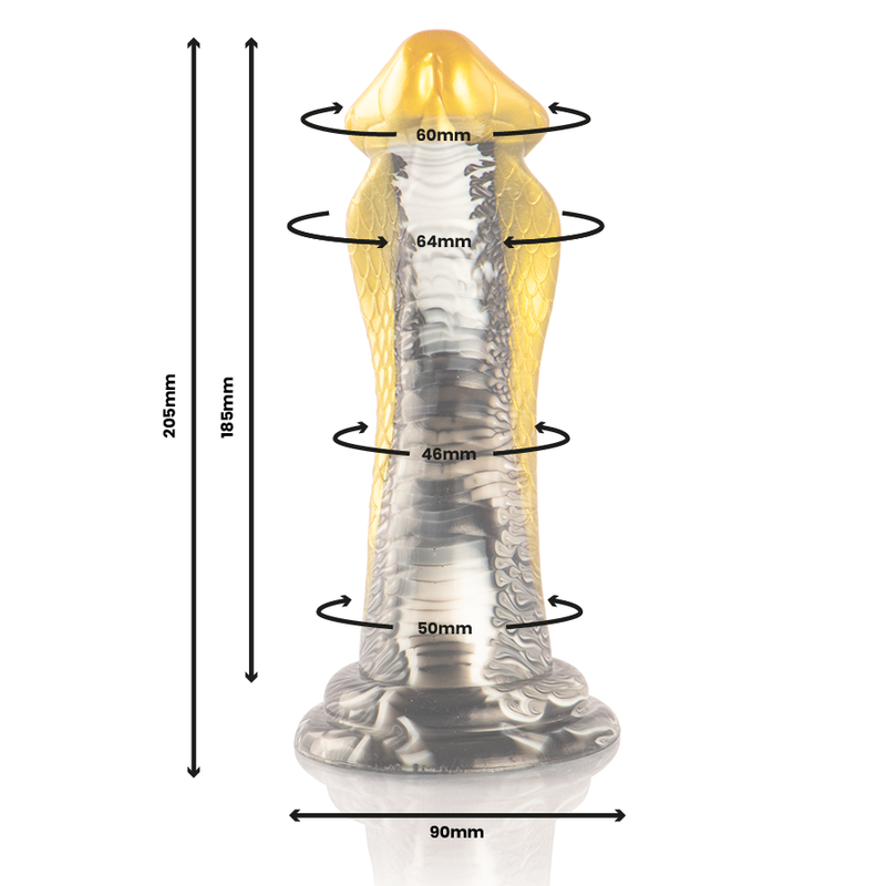 Epic – Gode Drakon Cobra Jaune, Texture Écailleuse Fantaisie
