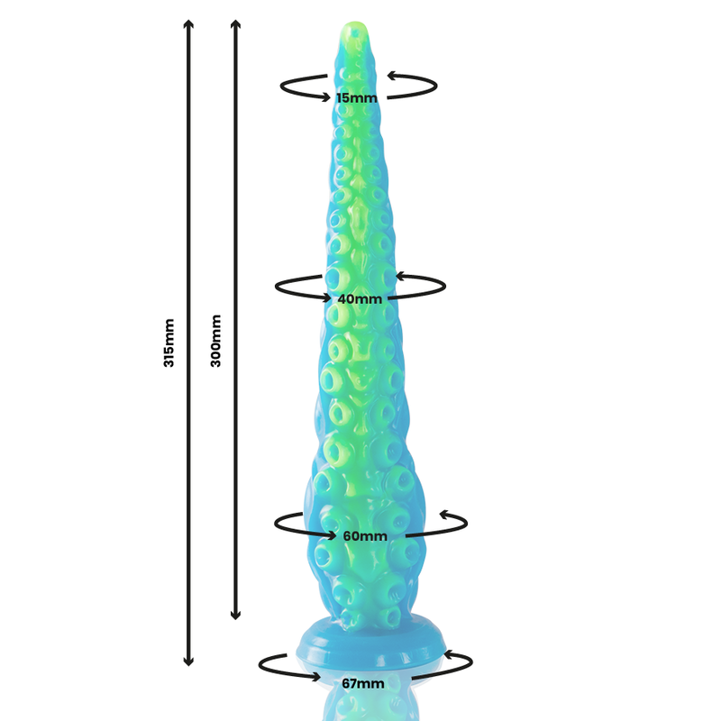 Epic - Gode ventouse tentacule grande taille Scylla - Phosphorescent