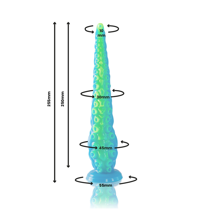 Epic - Gode ventouse tentacule petite taille Scylla - Phosphorescent