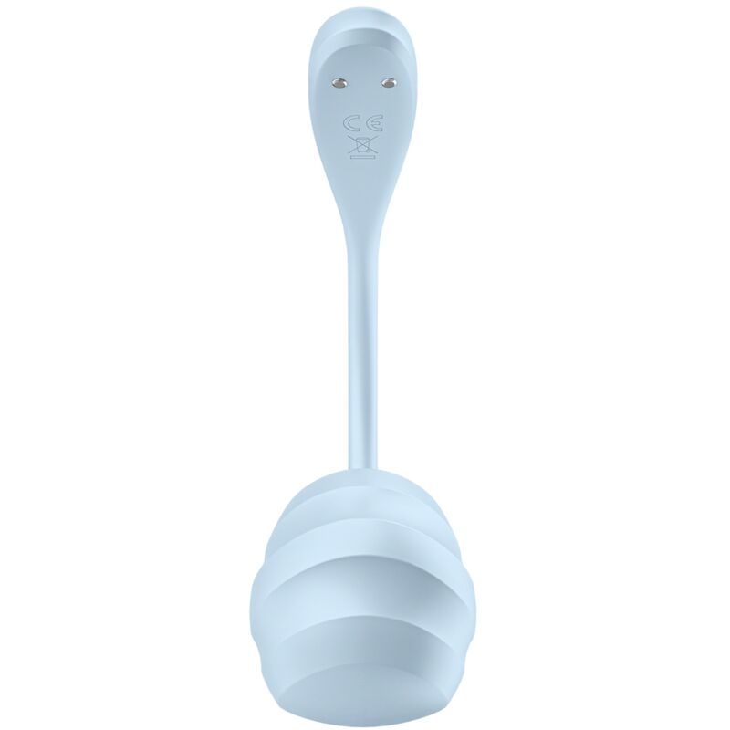 Satisfyer - Œuf Vibrant Connecté & Waterproof Smooth Petal - Bleu