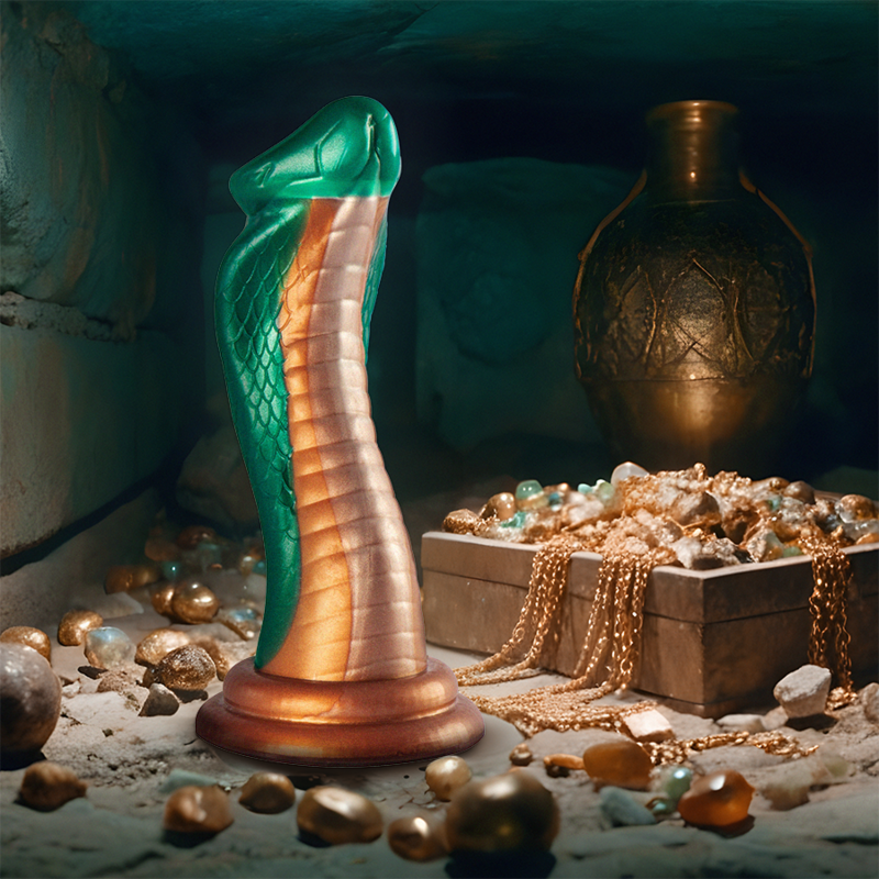 Epic – Gode Python Cobra Vert, Design Écailleux Fantaisie