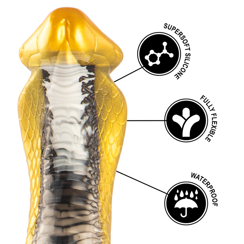 Epic – Gode Drakon Cobra Jaune, Texture Écailleuse Fantaisie