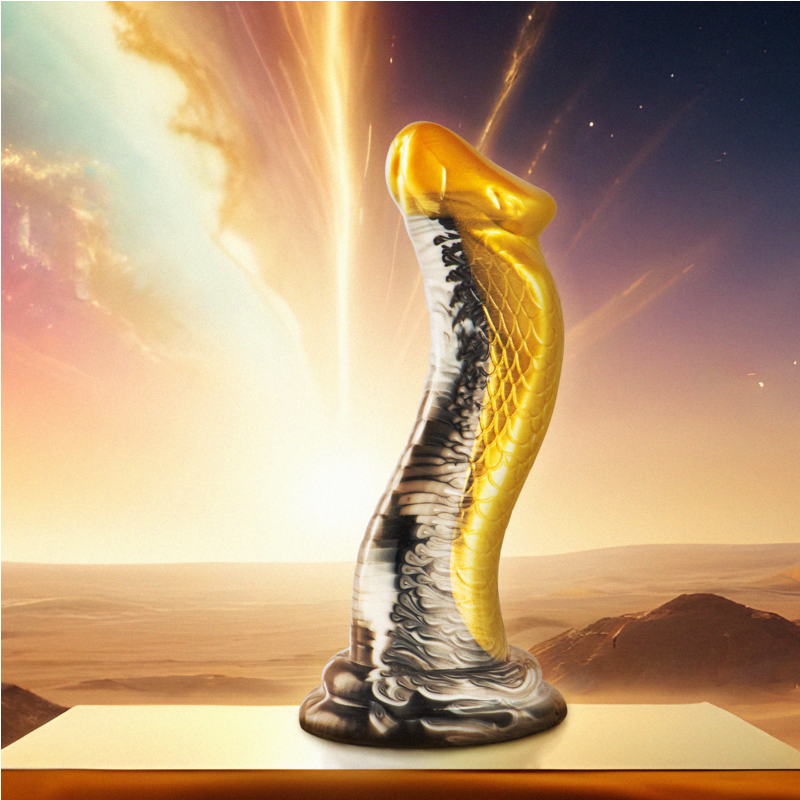 Epic – Gode Drakon Cobra Jaune, Texture Écailleuse Fantaisie