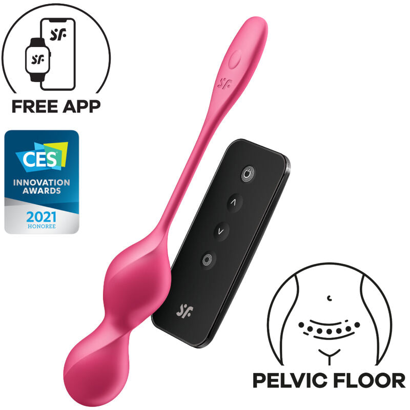 Satisfyer - Boules de Geisha Vibrantes et Connectées Love Birds 2 - Rose