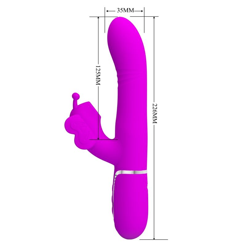 Pretty Love – Stimulateur Rabbit Papillon Multifonction 4 en 1 Fuchsia