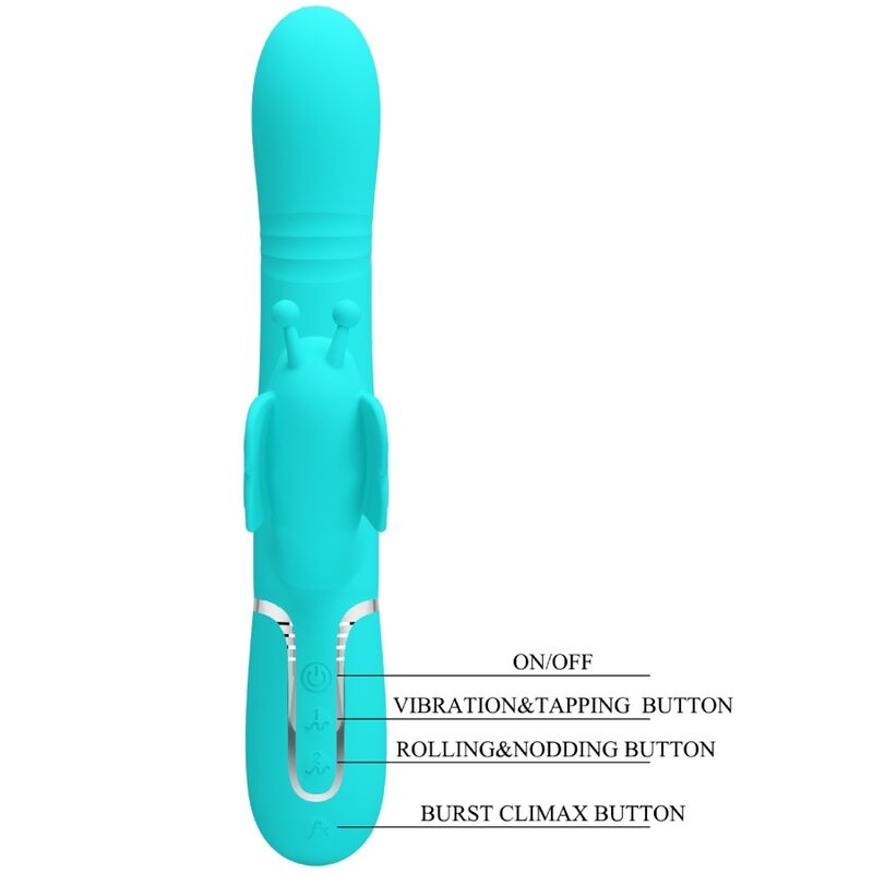 Pretty Love – Stimulateur Rabbit Papillon Multifonction 4 en 1 Vert