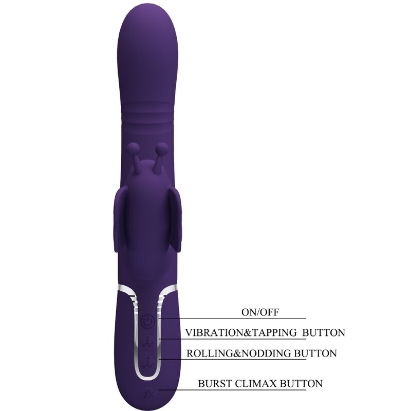 Pretty Love – Stimulateur Rabbit Papillon Multifonction 4 en 1 Violet