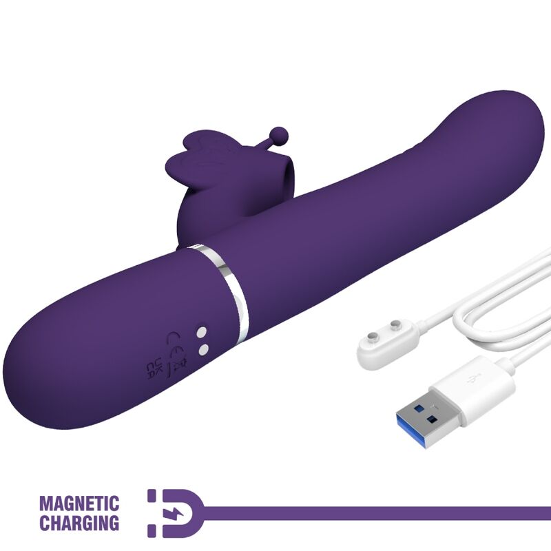 Pretty Love – Stimulateur Rabbit Papillon Multifonction 4 en 1 Violet