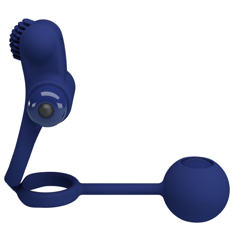 Pretty love - remington double anneau vibrant avec plug bleu