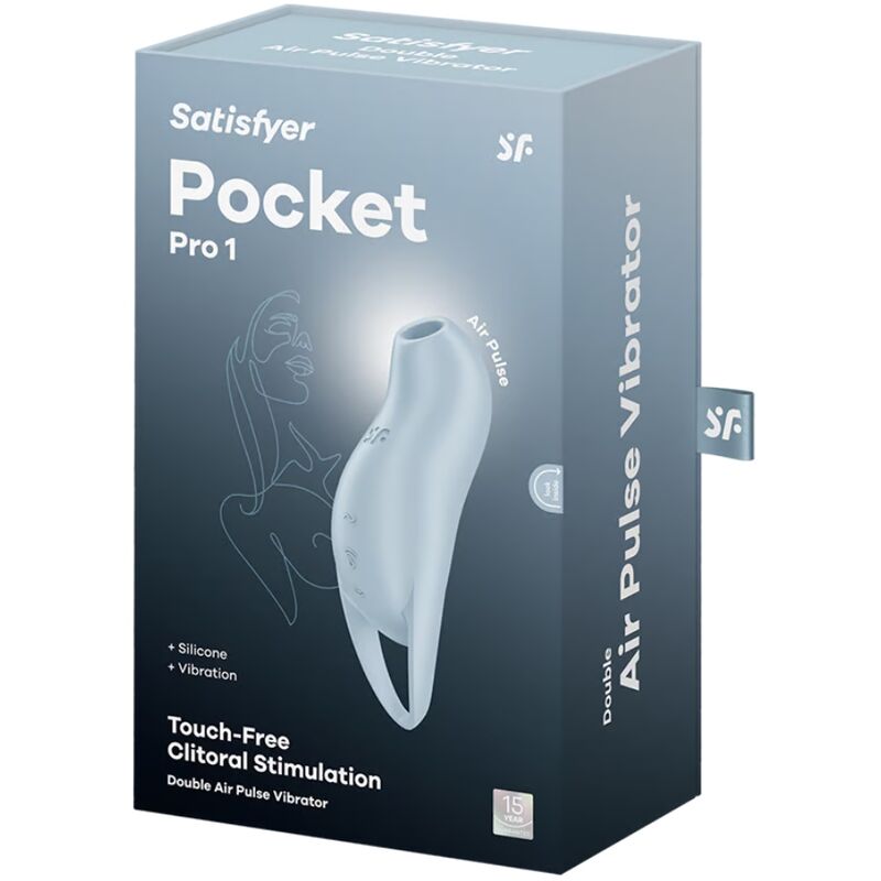 Satisfyer - Stimulateur Clitoris à Air Pulsé Pocket Pro 1 - Bleu