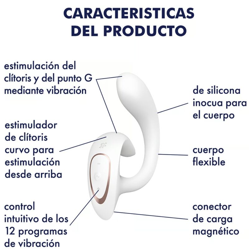 Satisfyer - Vibromasseur Double Stimulation G for Goddess 1 - Blanc