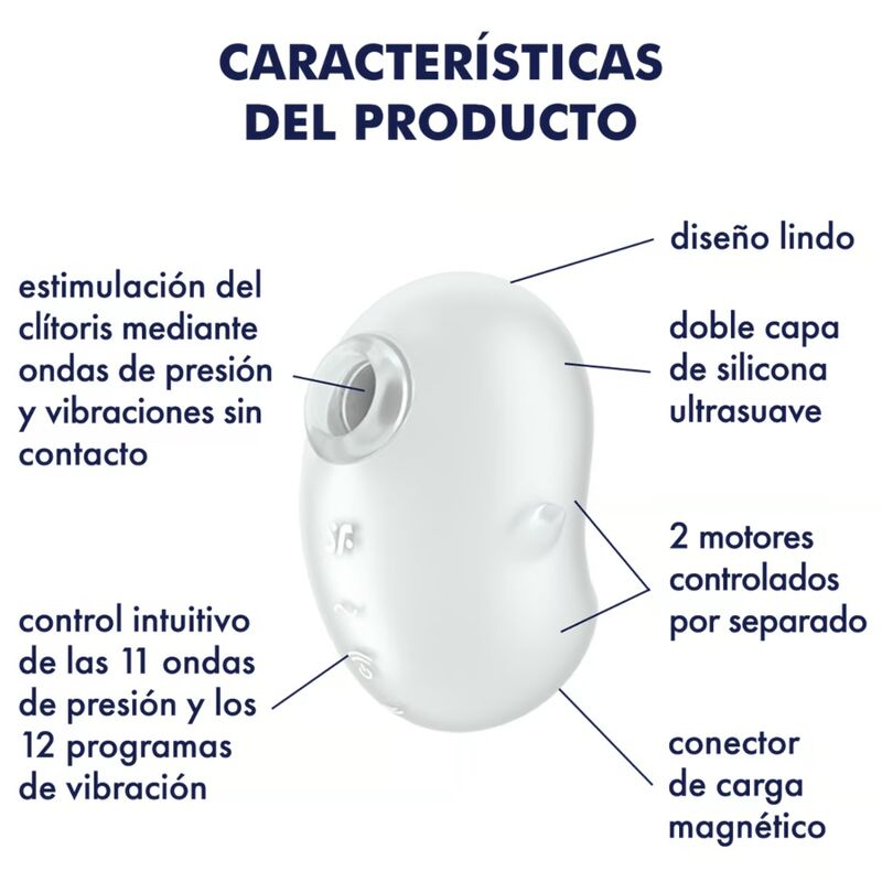 Satisfyer - Vibromasseur Clito Compact Cutie Ghost - Blanc