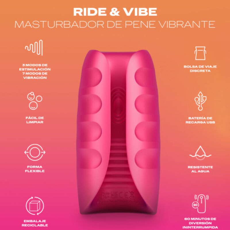 Durex - Masturbateur Sensoriel Play Ride & Vibe - Rose