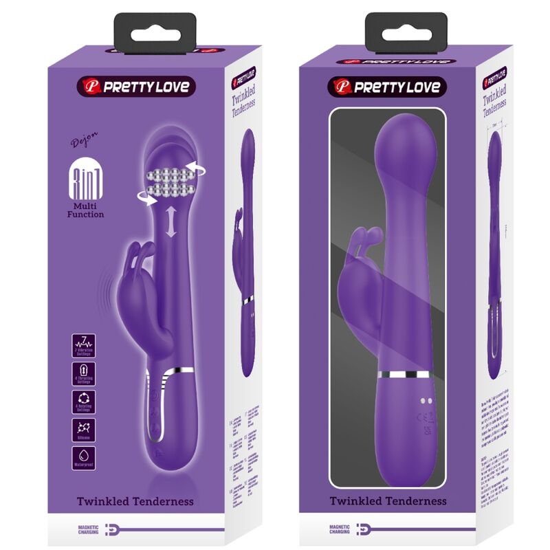 Pretty Love – Stimulateur Rabbit Multifonction 3 en 1 Dejon Violet