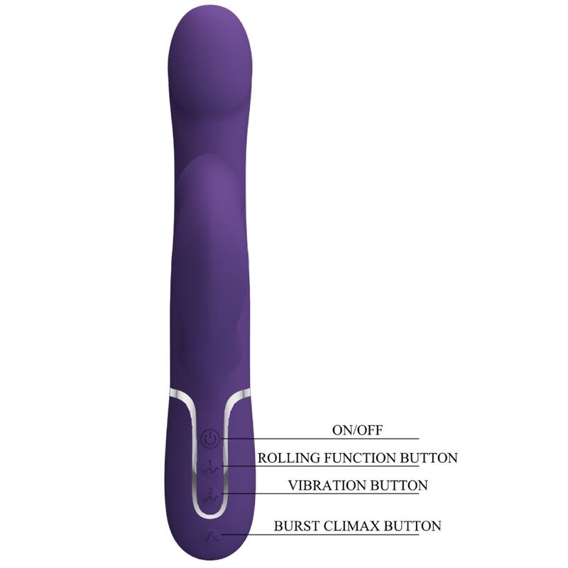 Pretty Love – Vibromasseur double stimulation multifonction 4 en 1 – Violet
