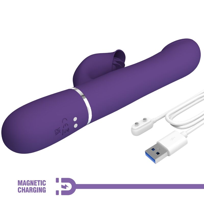 Pretty Love – Vibromasseur double stimulation multifonction 4 en 1 – Violet